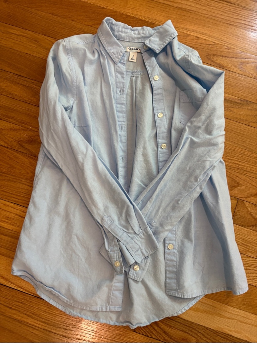 Old Navy Pale Blue Collared Button-Front Shirt